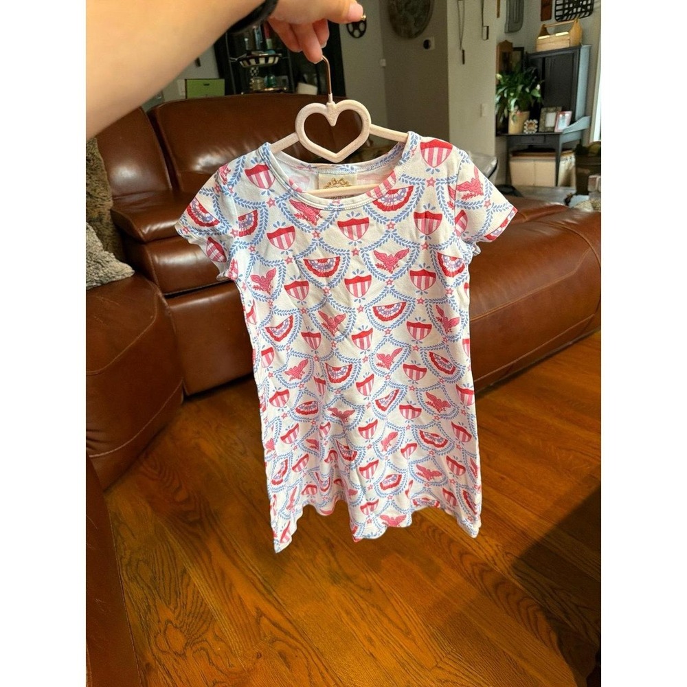 Beaufort Bonnet Company Polly Play Dress in the "American Swag" patriotic 6